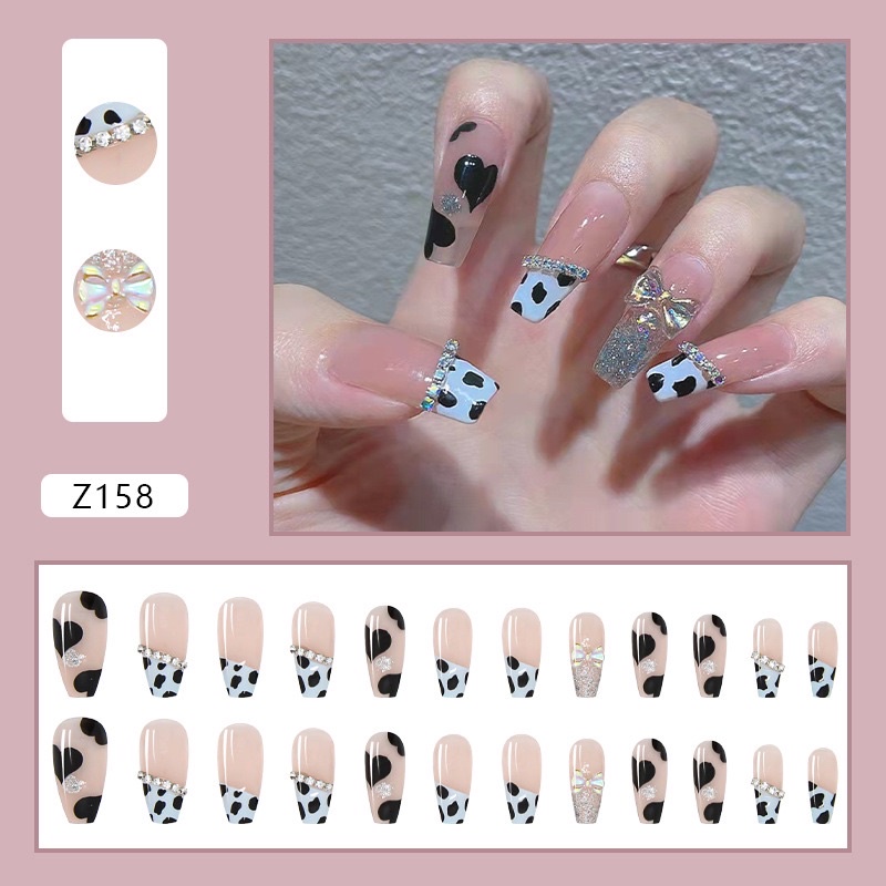 Kuku Palsu 【 B28，lem cair】Nikah Wedding False Nailart Pengantin Tangan