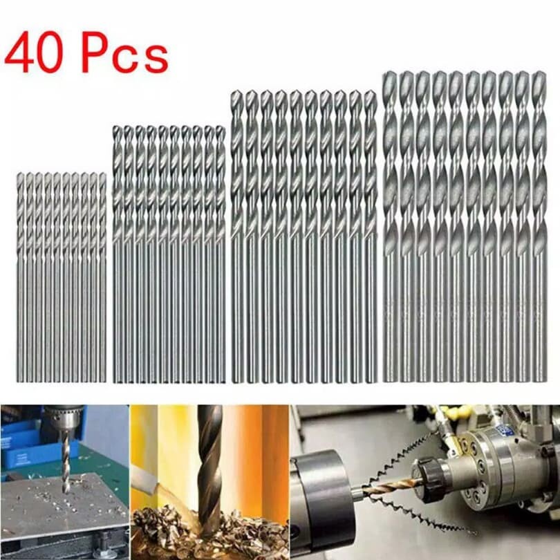 10PCS / 40PCS / 50PCS / 100Pcs Mata Bor Mini Power Drill Bits Titanium Coated