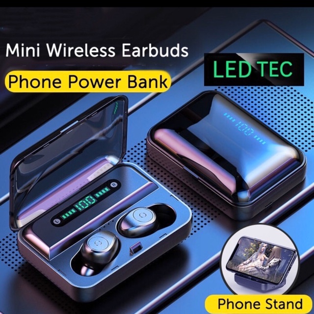 EARPHONE F9-5 TWS 5.0 Bluetooth Headset Stereo HIFI Bass ORIGINAL NEW