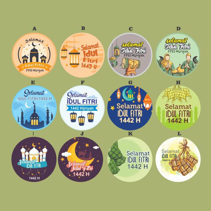 

Sticker Label Parcel / Kue Kering untuk Idul Fitri / Lebaran - 5CM min 50pcs