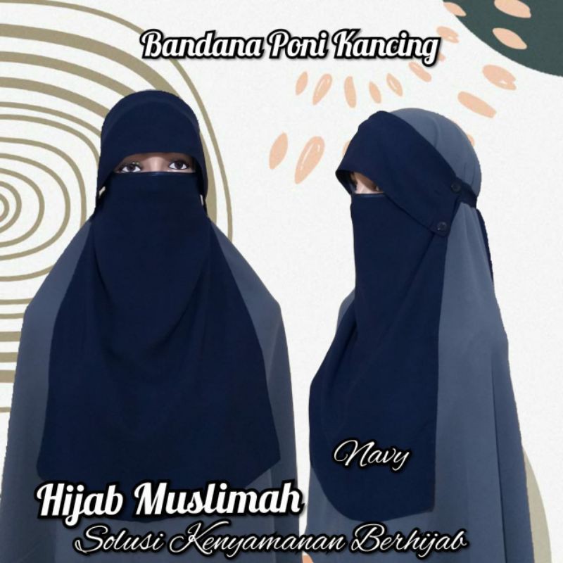 Cadar Bandana Kancing Sifon Arab