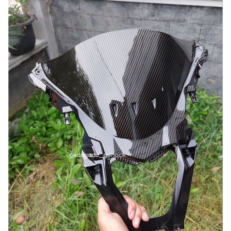 Cover Visor Windshield Honda PCX 160 WTP Carbon Karbon - Part Original Honda