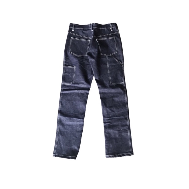 deep indigo denim carpenter pants