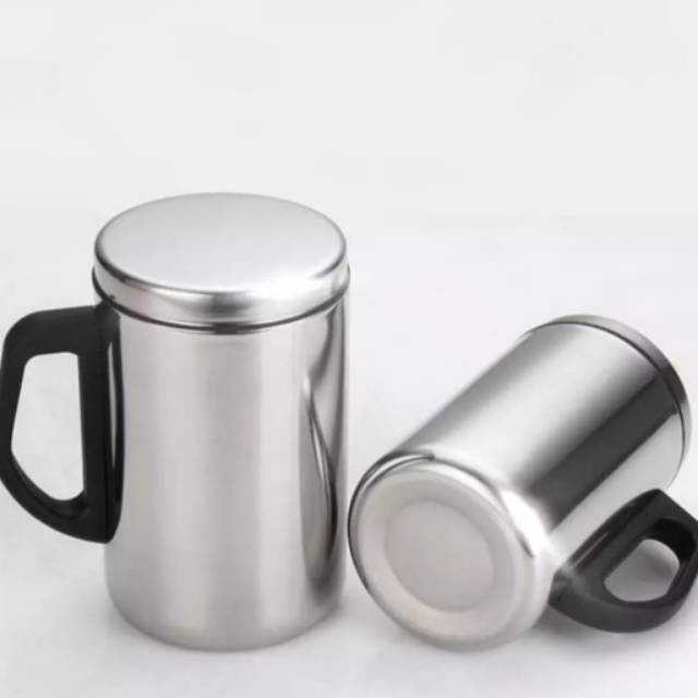 COD Mug Steinlees 350ml / Gelas Kantor steinless / Mug Kopi Steinless 350 ml