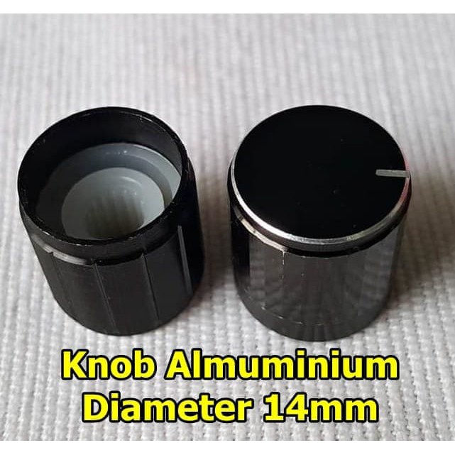 Knob potensio 14mm Aluminium tutup potensiometer knop putar