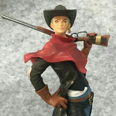 Unik Banpresto One Piece Treasure Cruise Cowboy World Roronoa Zoro Figure Murah