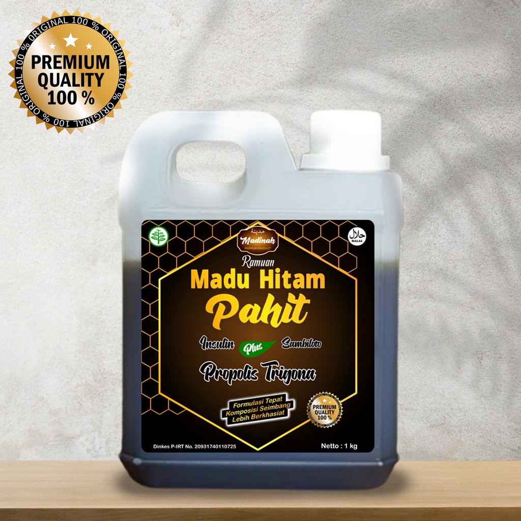 Madu Hitam Pahit Plus 1000 gram | Madu Pahit Hitam Super | Madinah