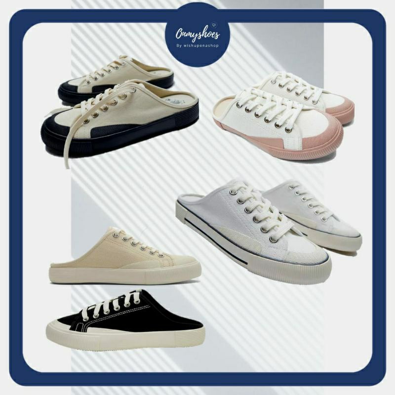 ZRS Backless Sneakers Trainers / Contrast Colour