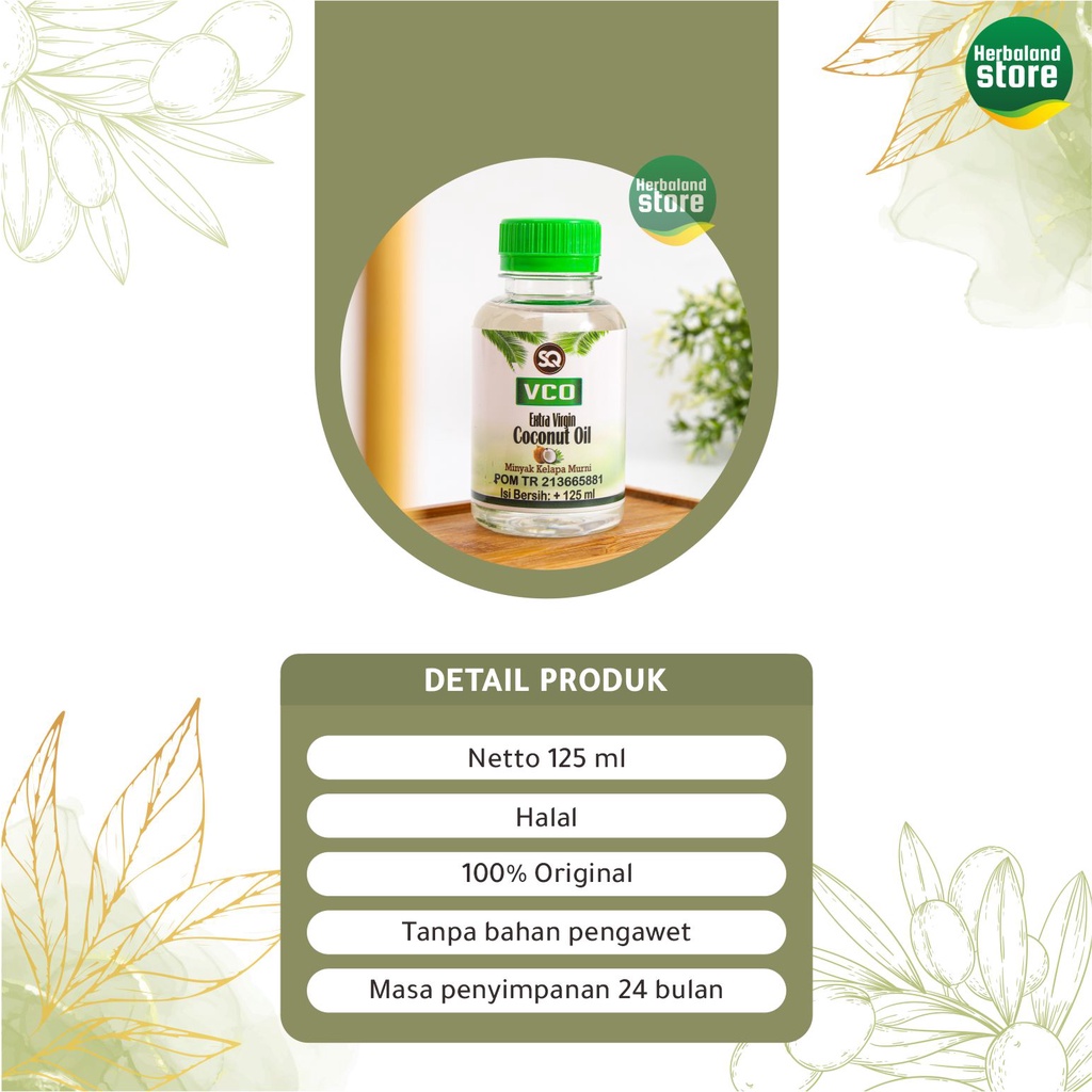 SQ VCO Virgin Coconut Oil 125 ml