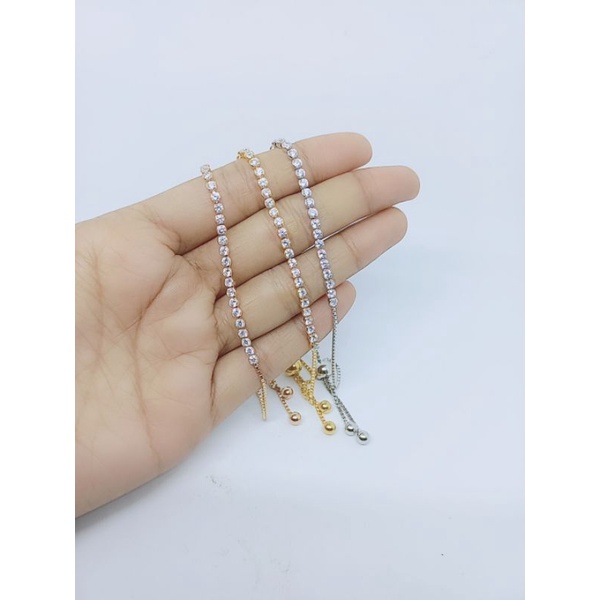 gelang serut mp listring / gelang perak asli silver925 lapis emas/ gelang fashion wanita import