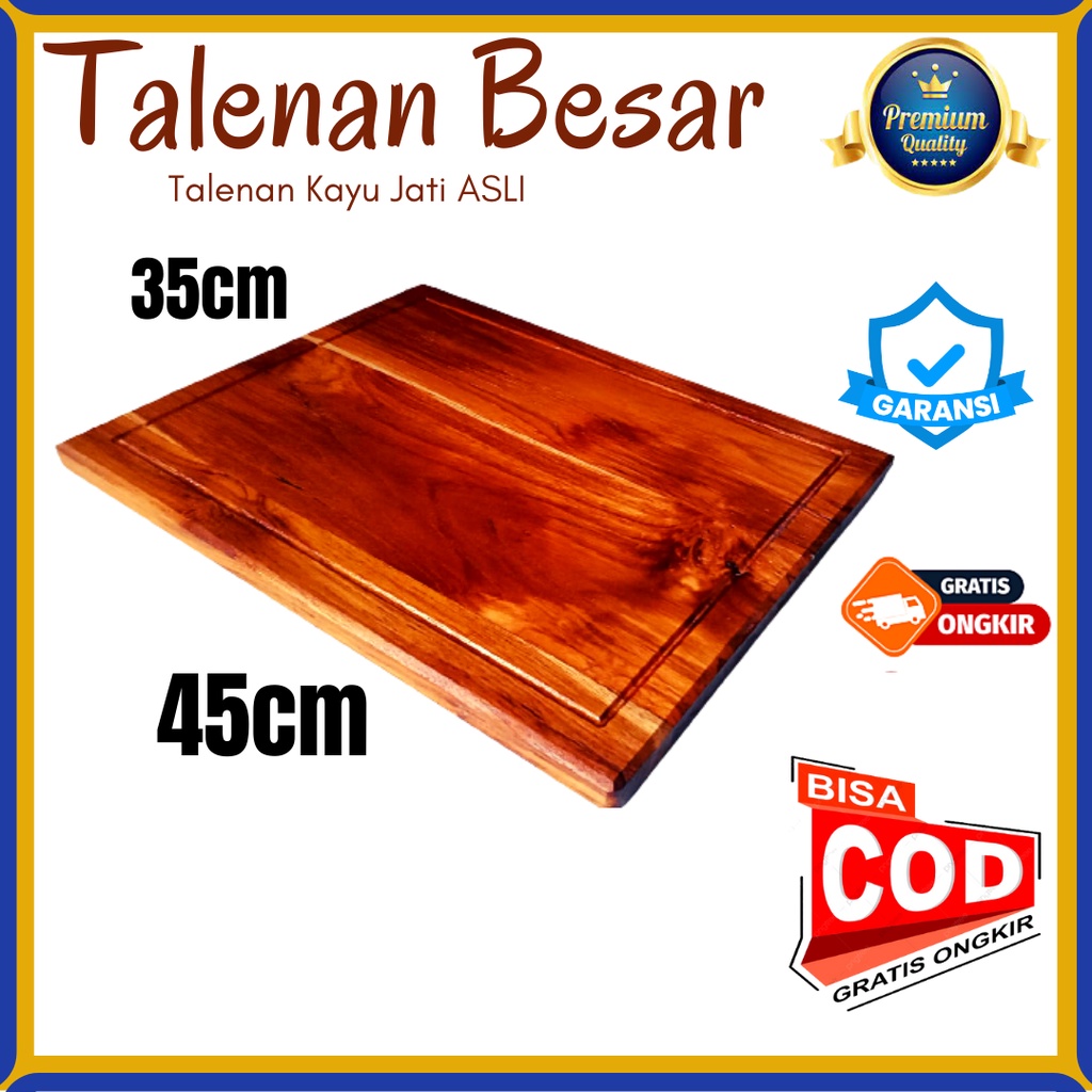 Nampan Kayu Jati - Nampan Saji - Tray Besar Kayu Jati - Wooden Tray - Teak Wood Tray Talenan Kayu Ja