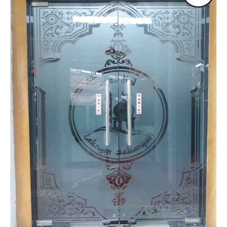 cutting stiker pintu kaca masjid & pintu musholla