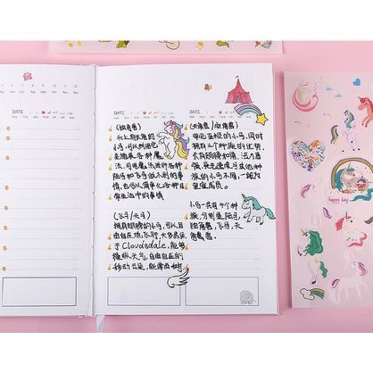 JENYU Diary Deco - Unicorn Cartoon (6pcs)