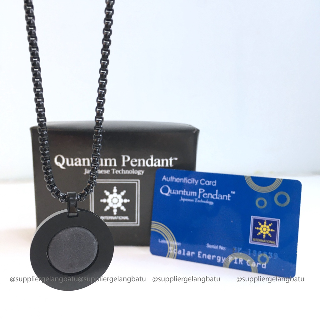 KALUNG KESEHATAN quantum Pendant BLACK GLOBE GERMANIUM bersertifikat