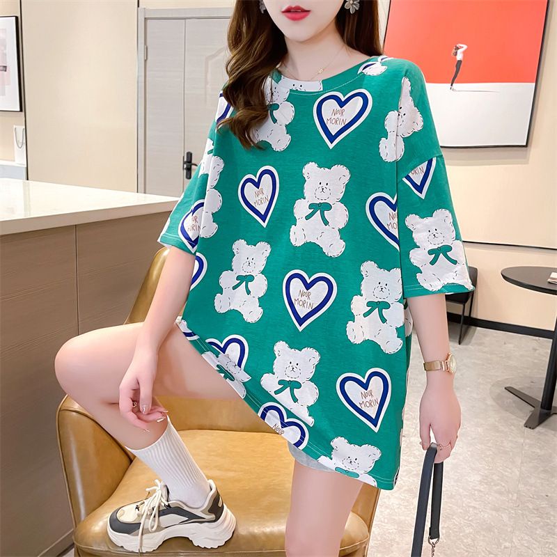 THISTLE - Oversize Tee Tshirt Wanita Model Longgar Motif Bear Love