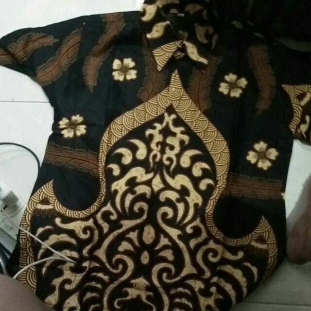 Bswart Batik Hrb026 Kenongo Hem Pendek Padi Pekalongan M L Xl Batik Pria Murah Modern Grosir