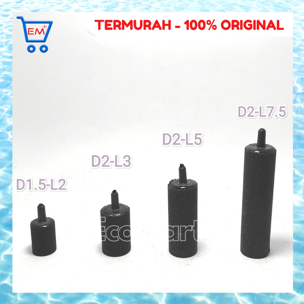 Batu Aerator Silinder Air Stone Batu Gelembung Akuarium - HARGA 5 PCS/VARIAN