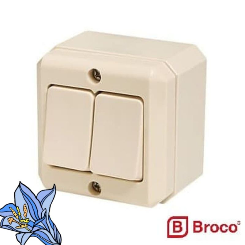 Saklar Seri Broco Outbow / Saklar Lampu tempel isi 2 16220