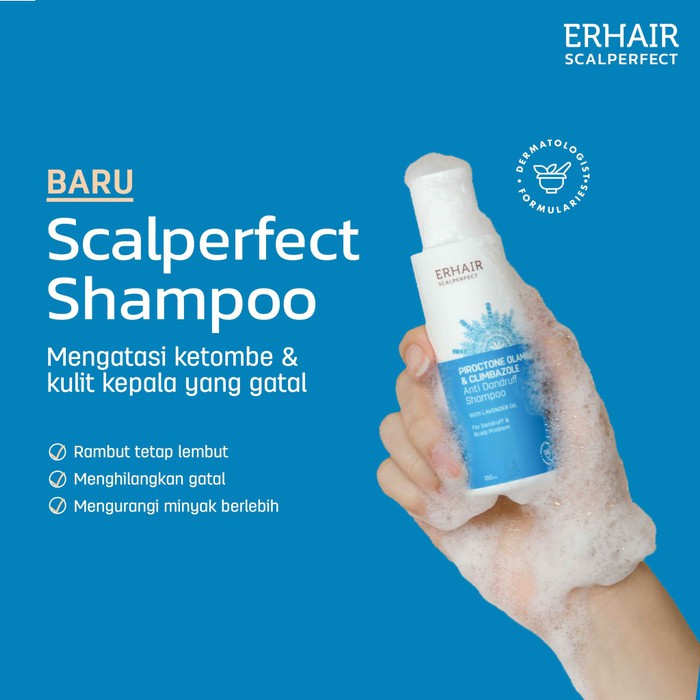 ERHAIR Shampoo Ketombe ERHA Scalp Scalperfect 100 ml - Anti Ketombe dan Seboroik