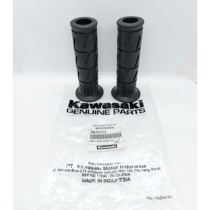 Grip Kawasaki Hitam universal motor kualitas premium inport