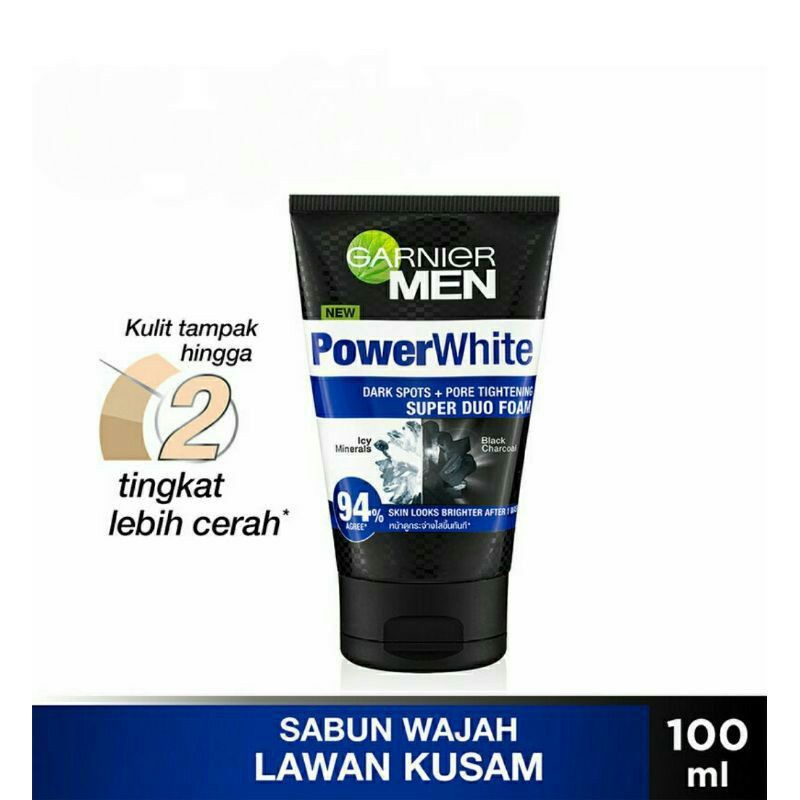 Garnier men power white 100ml/ sabun cuci muka garnier power white 100ml