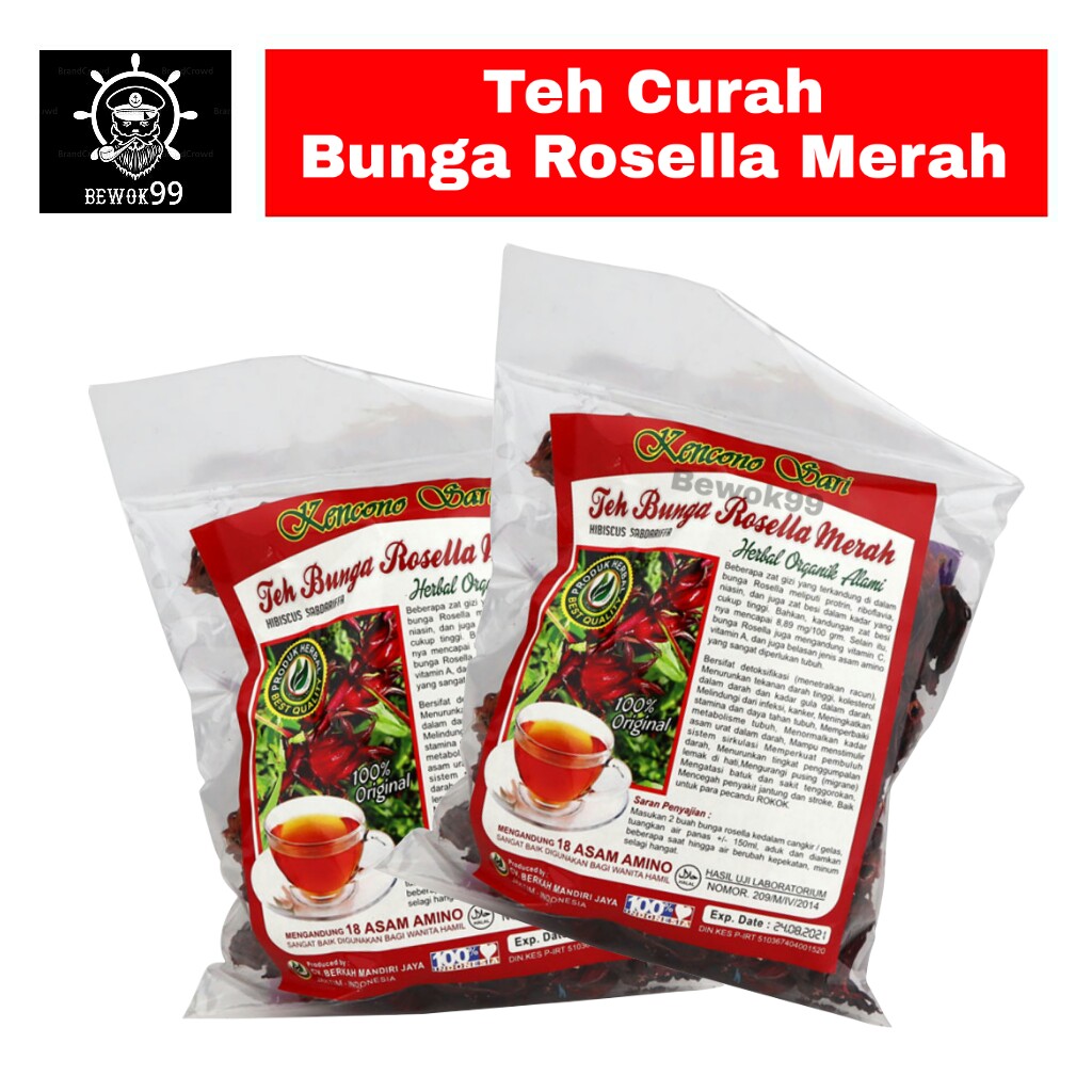 

Teh seduh Bunga Rosella Merah Rosela Herbal Asli Original / 1pcs