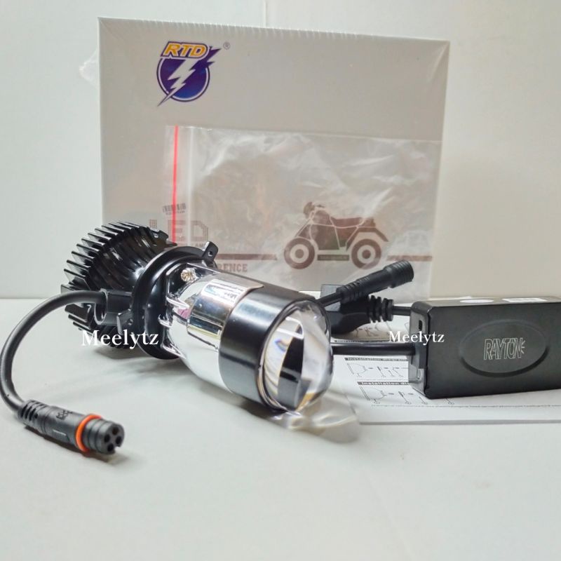 Lampu utama Led RTD M01X Mini Projector H4 cut off motor mobil