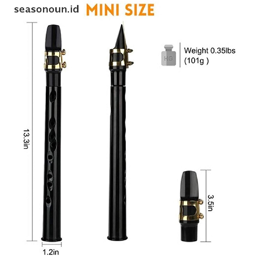 【seasonoun】 Saxophone Set Pocket Sax Mini Portable Saxophone Little Saxophone With Sax Reeds .