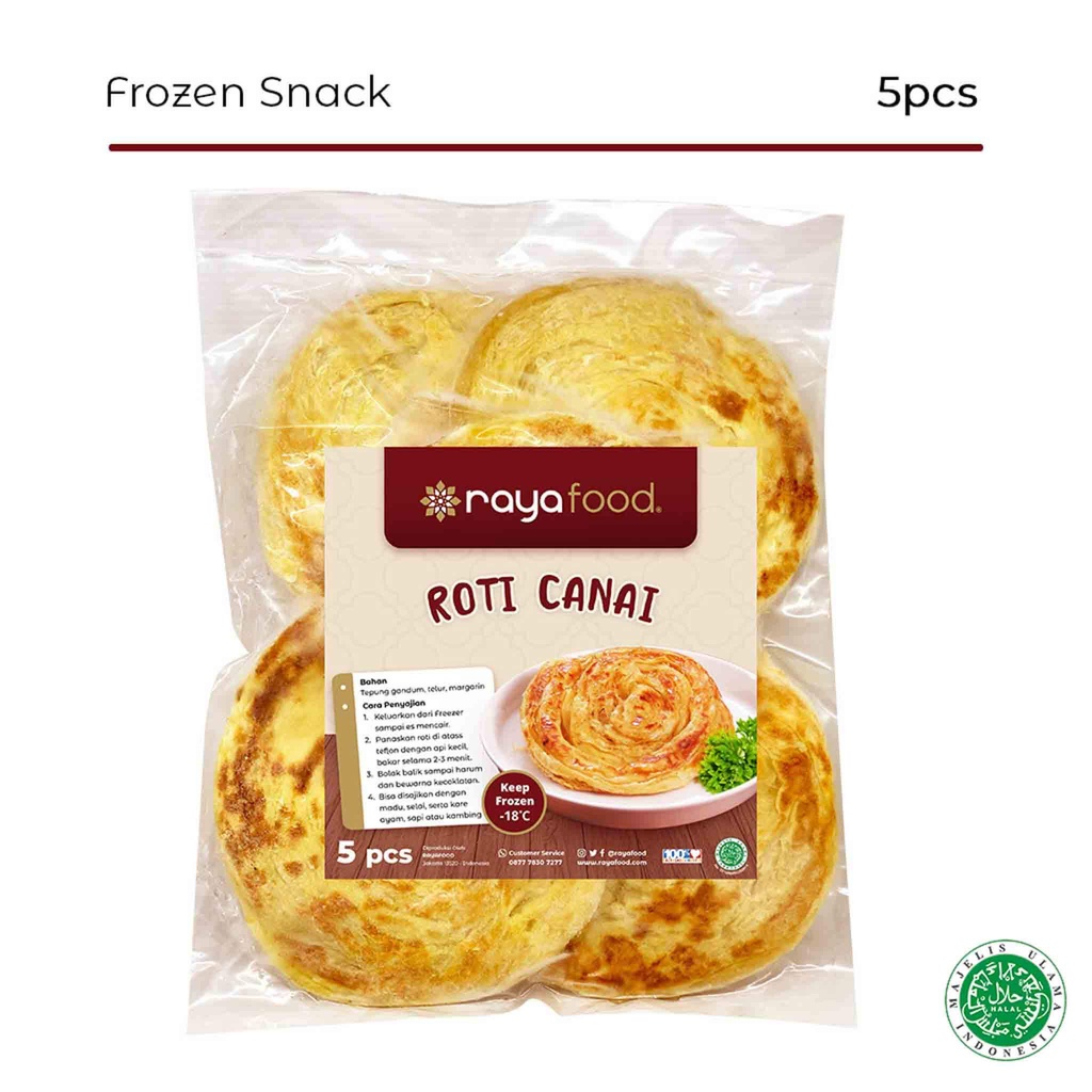 

Roti Cane 5 Pcs Rayafood Frozen Food