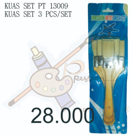 

KUAS SET PT 13009 KUAS LUKIS BENTUK FLAT ISI 3 PCS DARI MERK XPRESSION