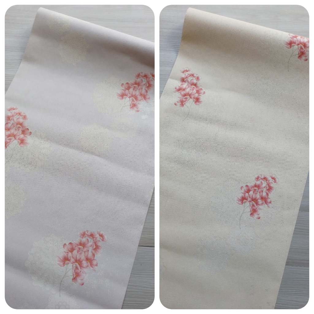 WALLPAPER VINYL MOTIF BUNGA