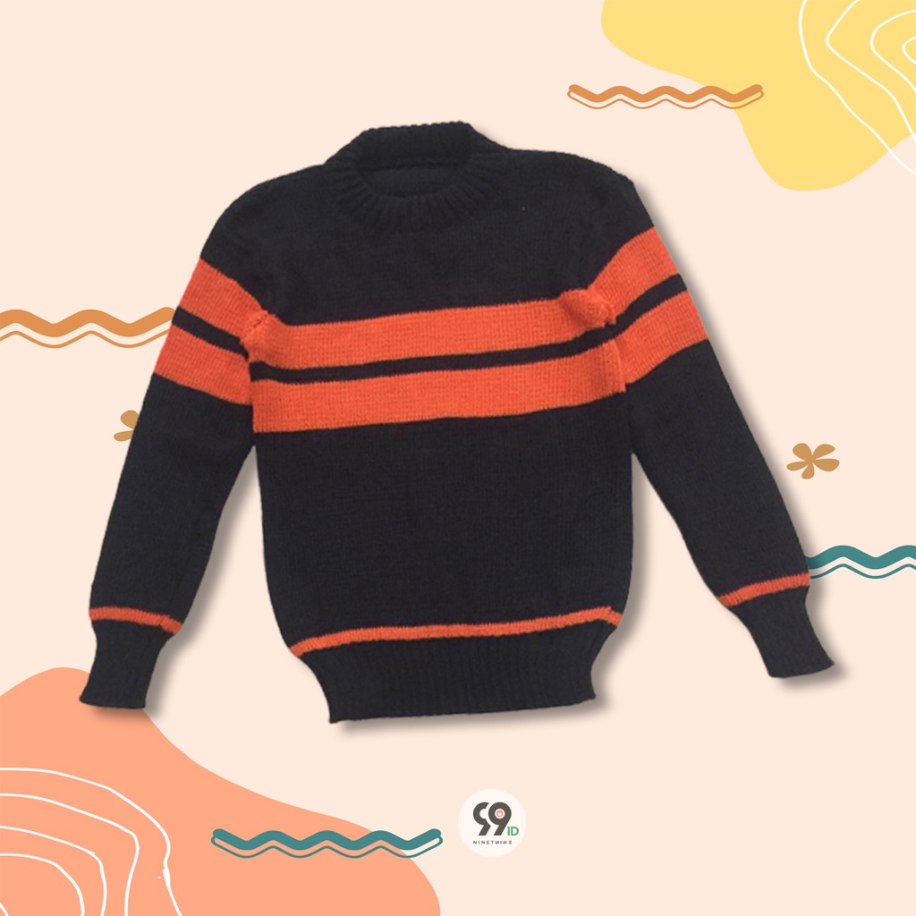 Outerwear Sweater Rajut Anak UNISEX two stripe