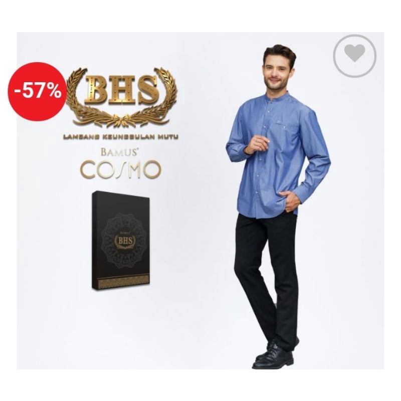 Baju Koko BHS COSMO Biru muda
