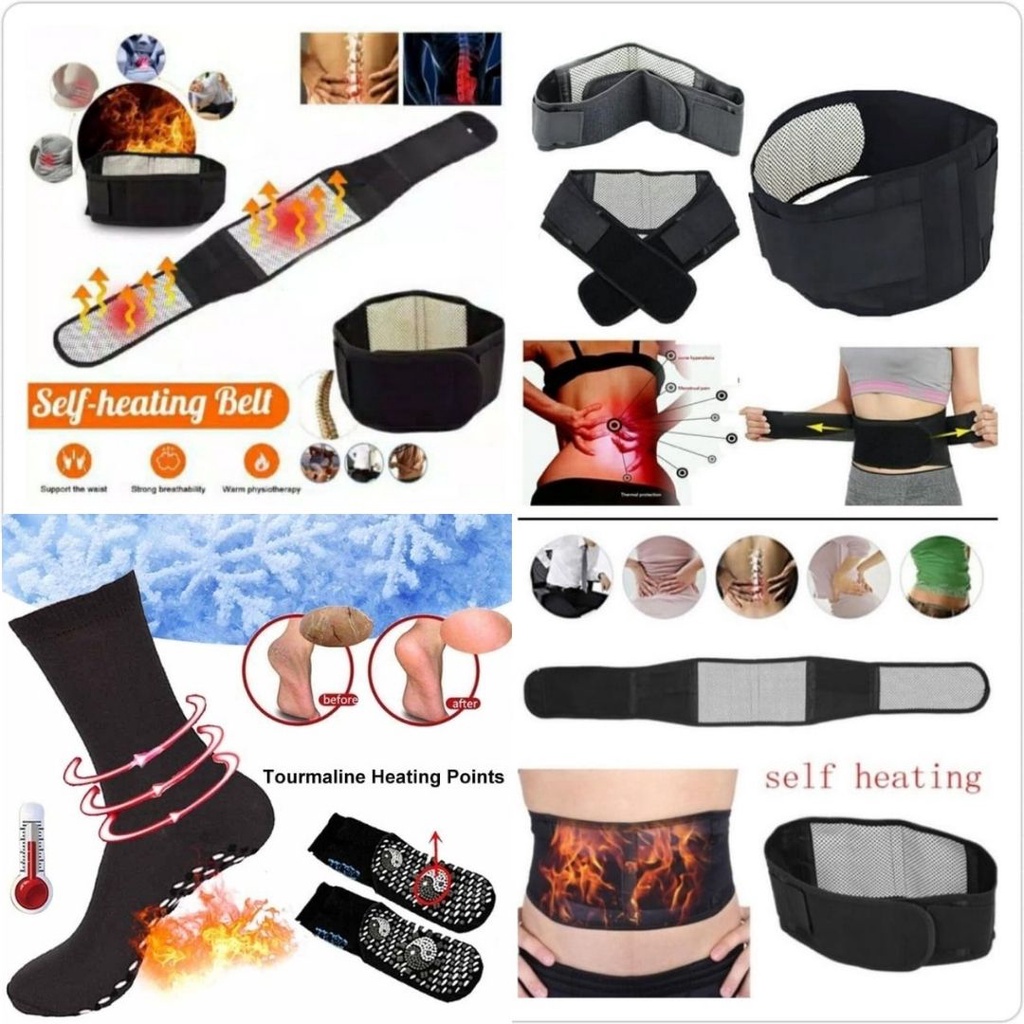 Tourmaline Self Terapi Magnetik Korset Pinggang Punggung Kaki Tourmaline Self Heating Belt