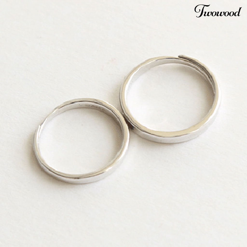 Twowood Couple Ring Moon Sun Korean Style Jewelry Temperament Bright Luster Finger Ring for Valentines Day