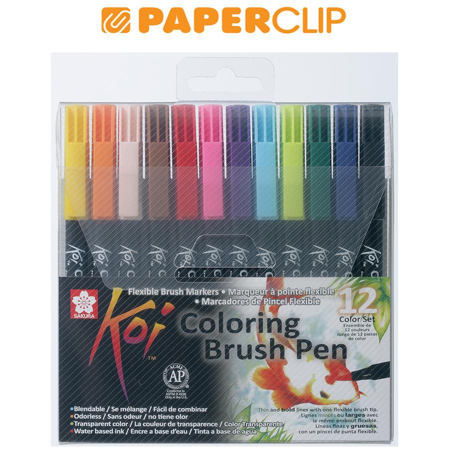 Jual Spidol Sakura Set Brush Pen Xbr-S12 Koi 12 Color Indonesia|Shopee  Indonesia