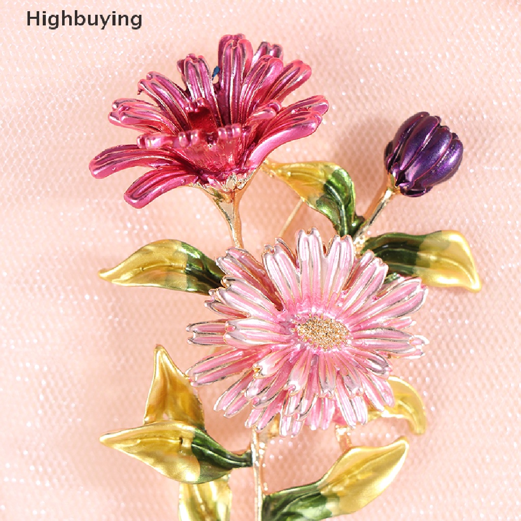 1pc Bros Pin Enamel Bentuk Bunga Daisy Untuk Wanita Glory