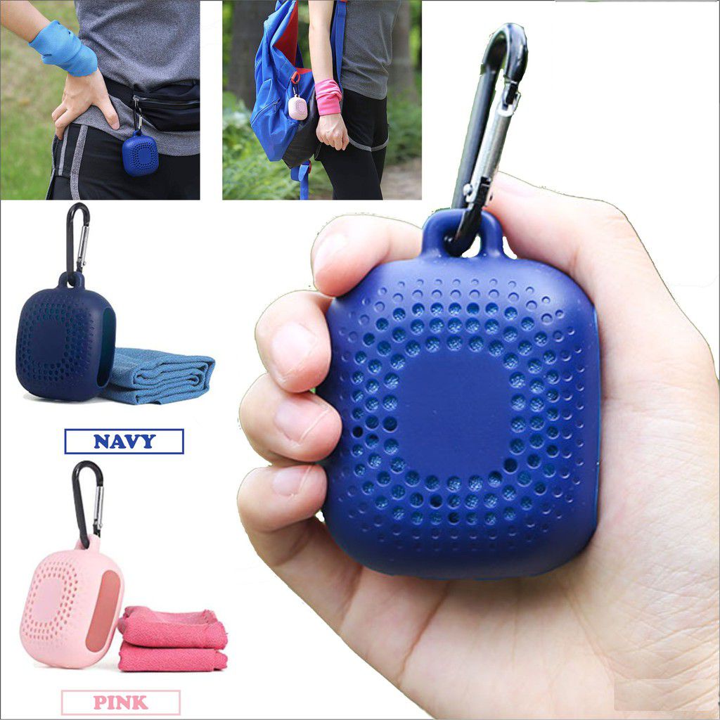 Quick dry Towel Handuk olahraga dingin Microfiber Magic Cool Towel + Carabiner and Portable Case