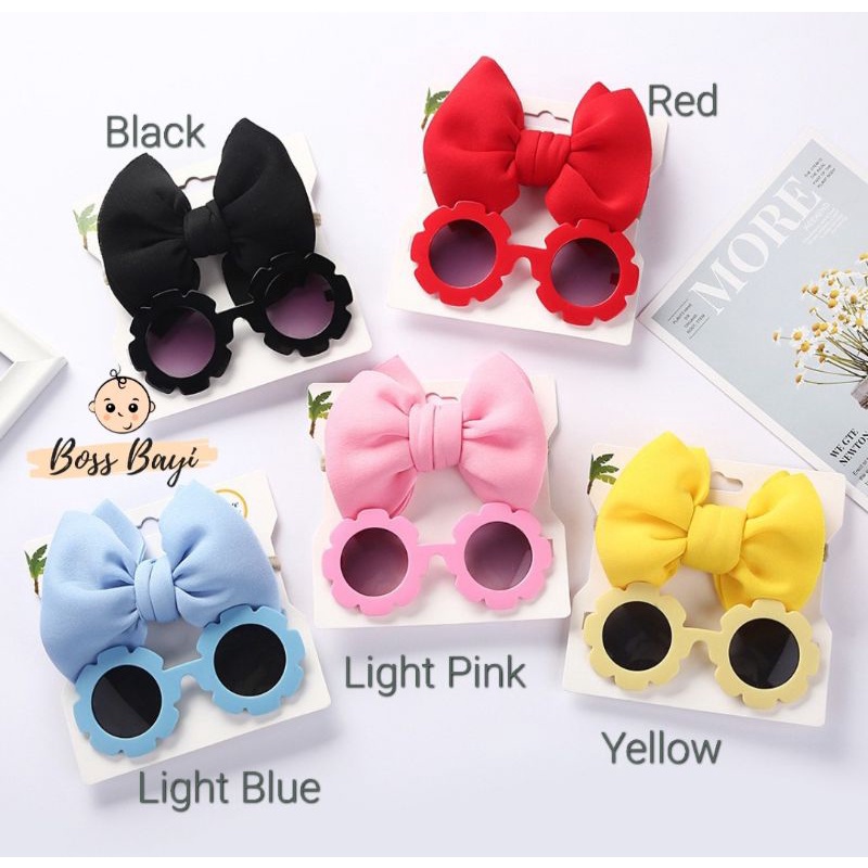 BOSS BAYI - Set 2in1 Bandana / Bando + Kacamata Bayi Anak