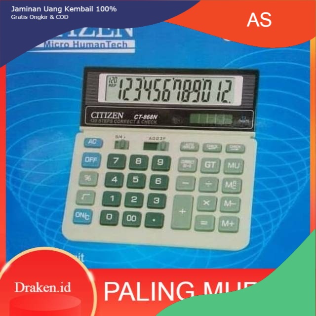 

Murah [COD} Kalkulator Citizen Ct 868 N 12 Digit . Kalkulator Citizen Besar
