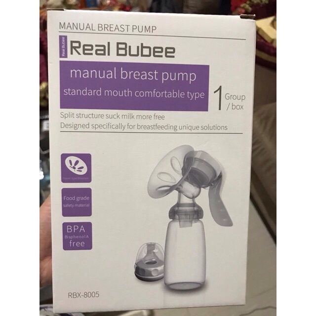 Pompa Asi Breast Pump Manual Real Bubee | Breastpump Powerful Nipple Suction | tutup botol real bubee