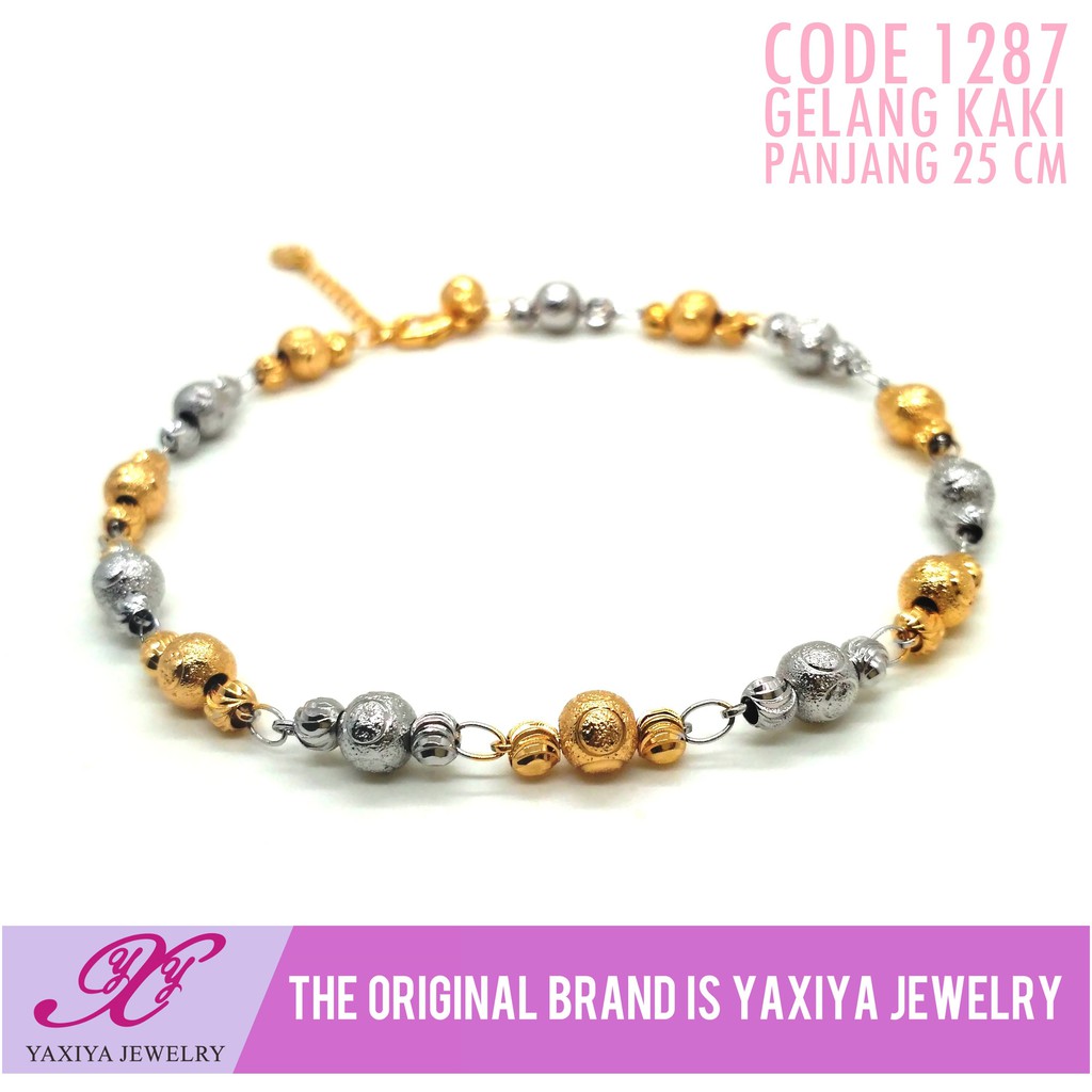 

Gelang Kaki Kombinasi Perhiasan Imitasi Gold 18K Yaxiya Jewelry 1287