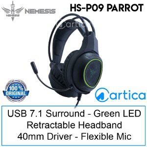 NYK HS P09 Parrot USB 7 1 Gaming Headset