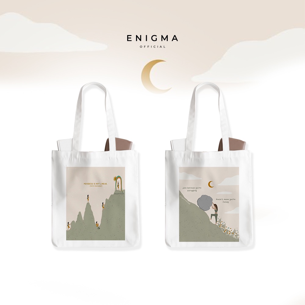 TERBARU TOTEBAG KANVAS AESTHETICS ORIGINAL ENIGMA OFFICIAL TOTEBAG WANITA TAS TOTE BAG ILUSTRASI