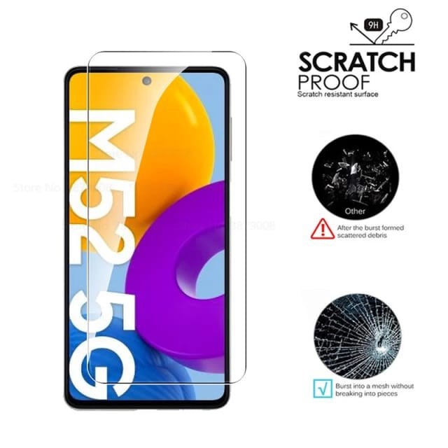 Samsung M23 M33 M53 5G M62 M52 M32 M22 M21 M30s M31 M51 Tempered Glass Clear Anti Gores Kaca