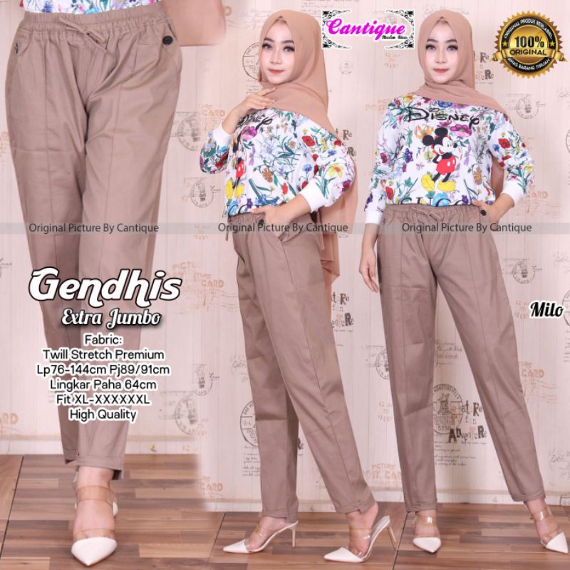 Gendhis ekstra jumbo celana bahan melar by cantique