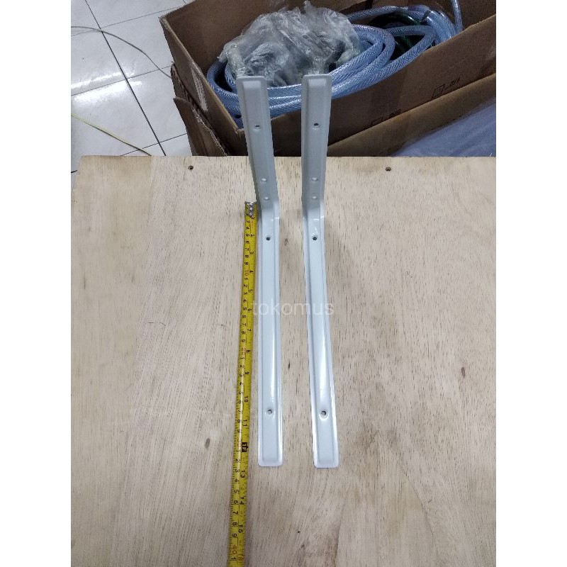 BESI SIKU RAK L DINDING 10&quot; X 12&quot; INCHI PUTIH SHELF BRACKET TEBAL PER PCS