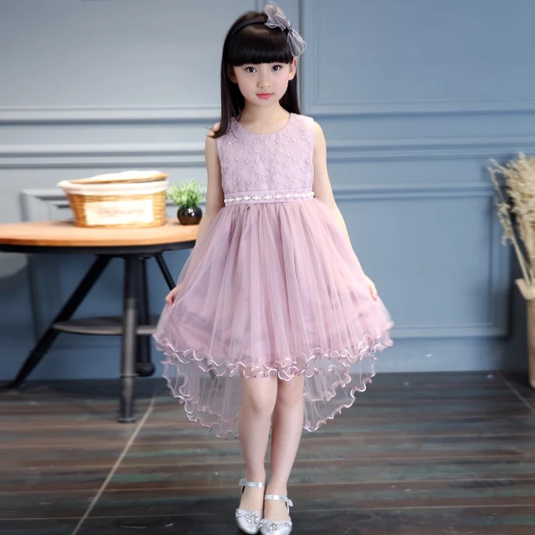 Gaun Princess Dress Anak Perempuan Rok Anak Perempuan Berenda Pola Bunga Untuk Perempuan 2