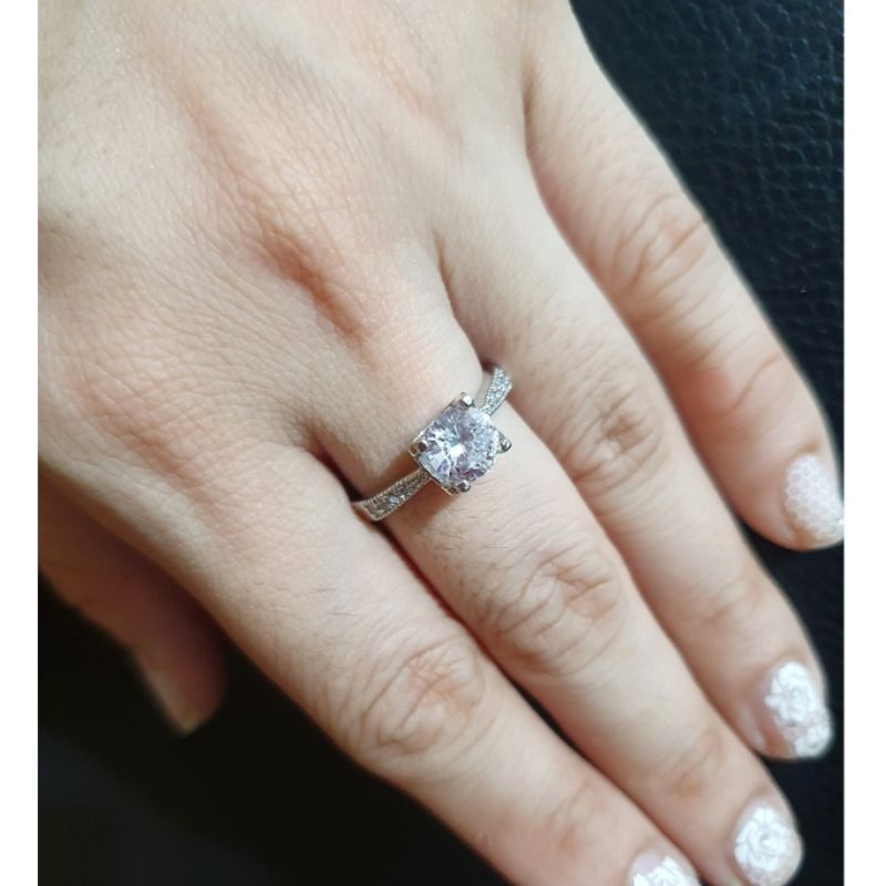 Cincin Titanium Asli Mata Kilau Free Size Bisa Setel Besar Kecil Anti karat Stainless steel 05