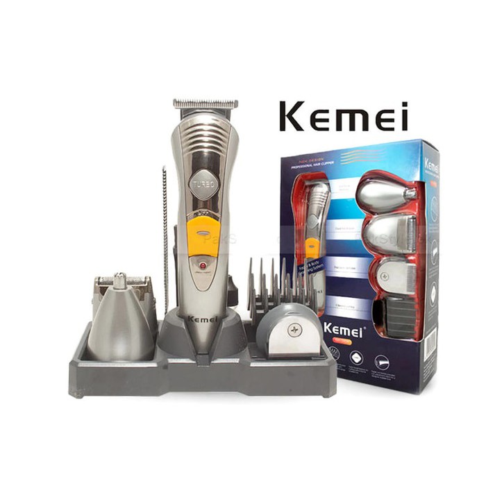 Alat Pencukur Rambut KEMEI KM-580A Rechargeable 7 in 1 Profesioanal Men's Grooming Kit